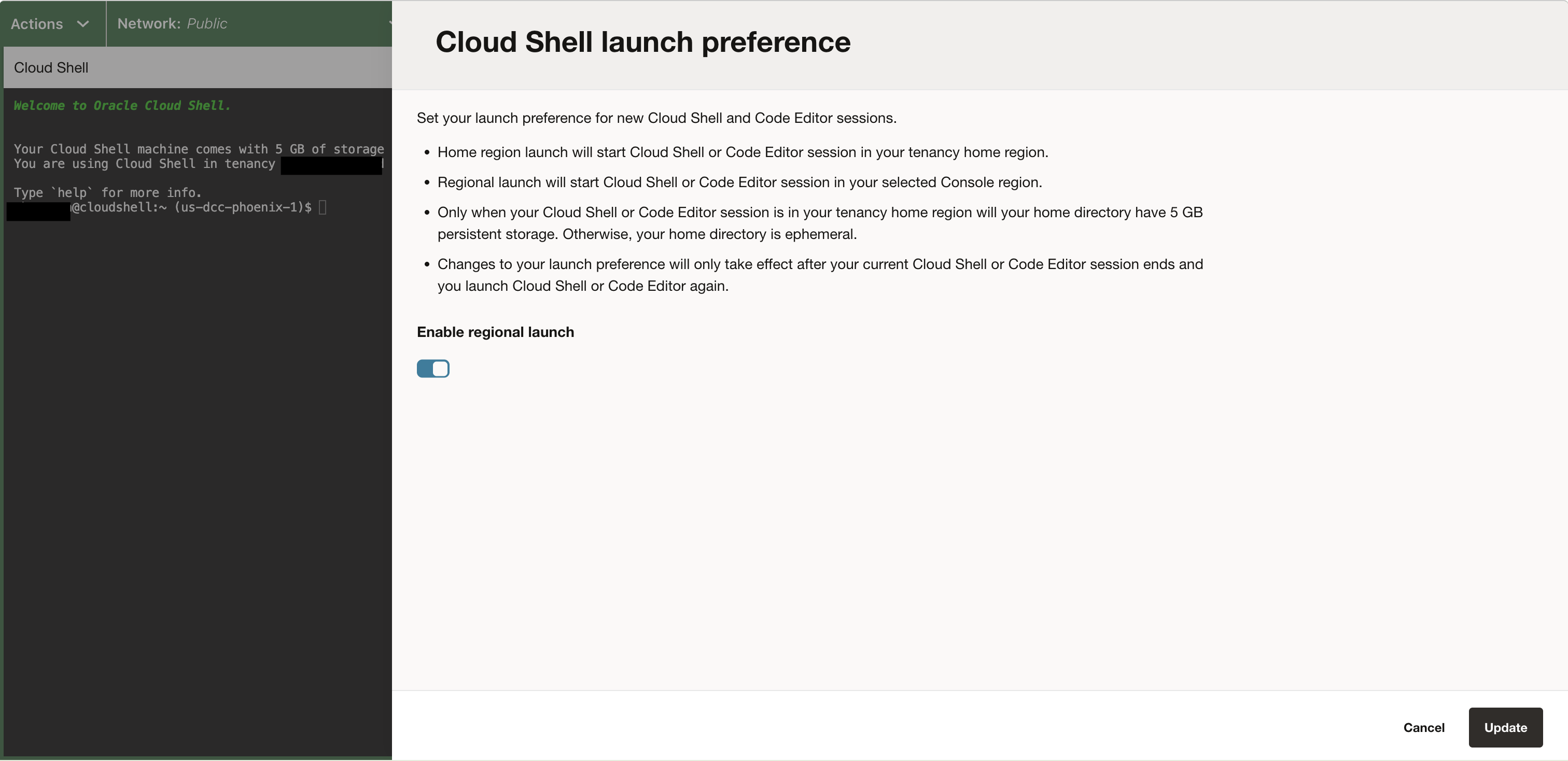 Regional launch enabled