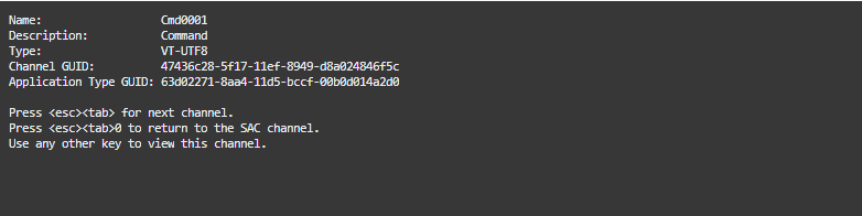 Channel switching example