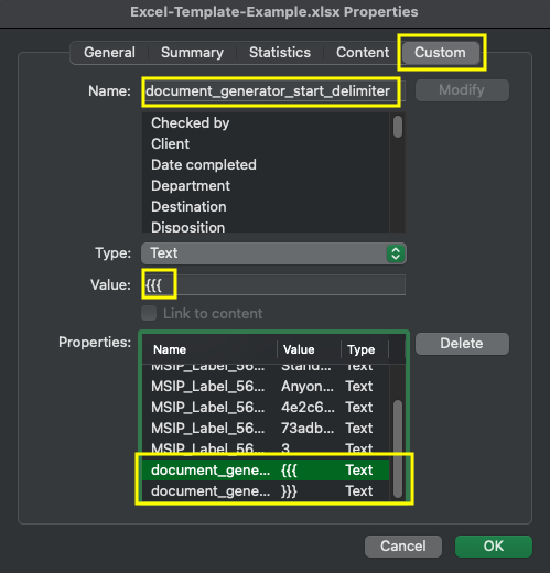 Delimiters