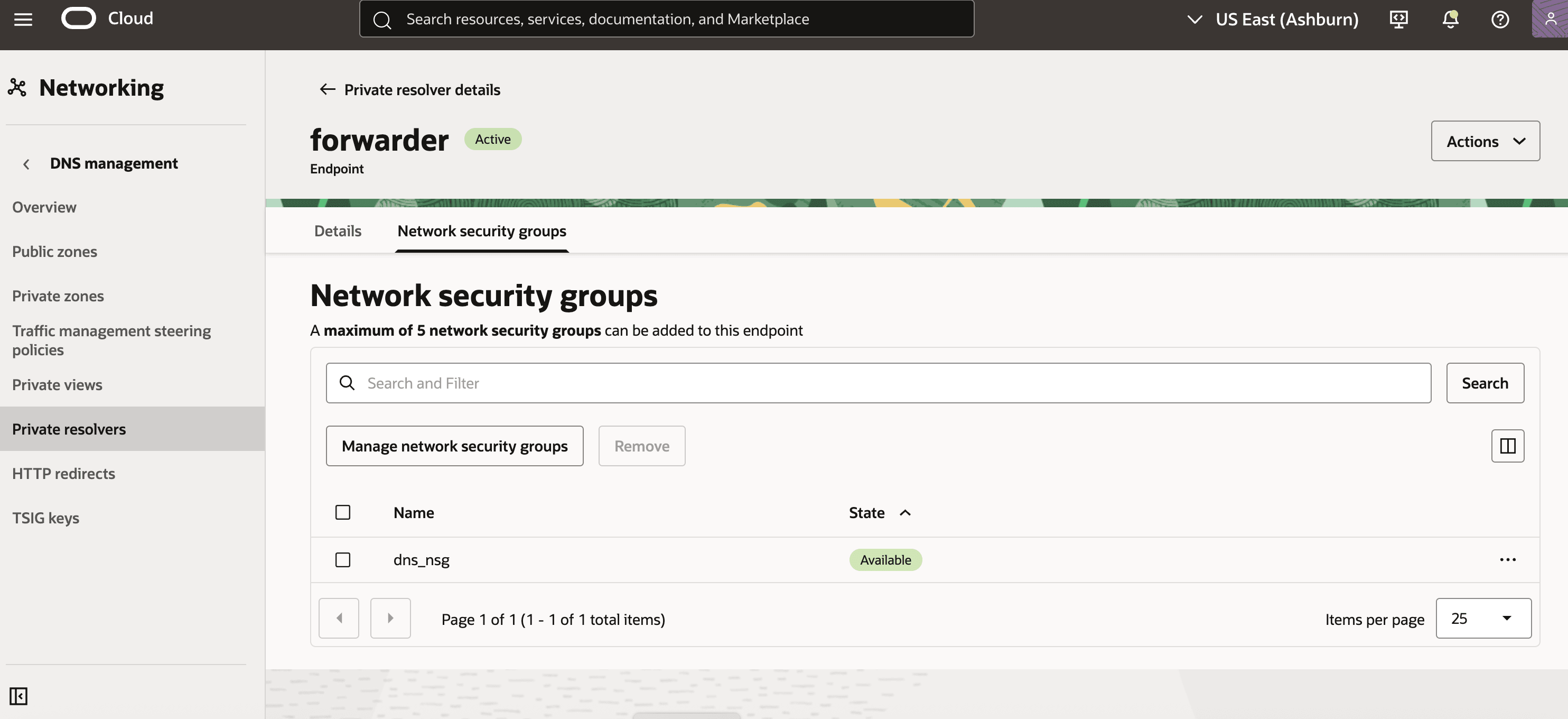 This screenshot shows how to create NSG.