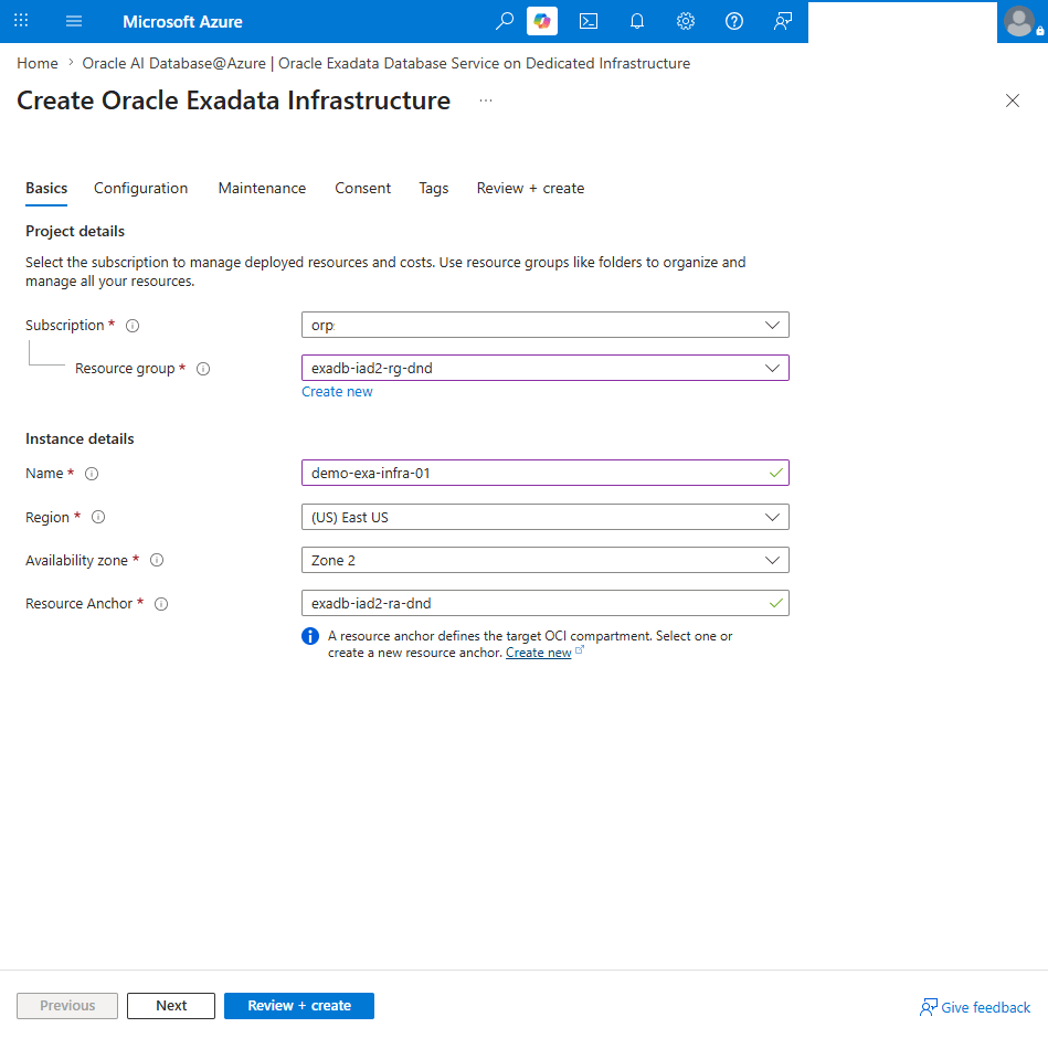 This screenshot shows the Basics step.