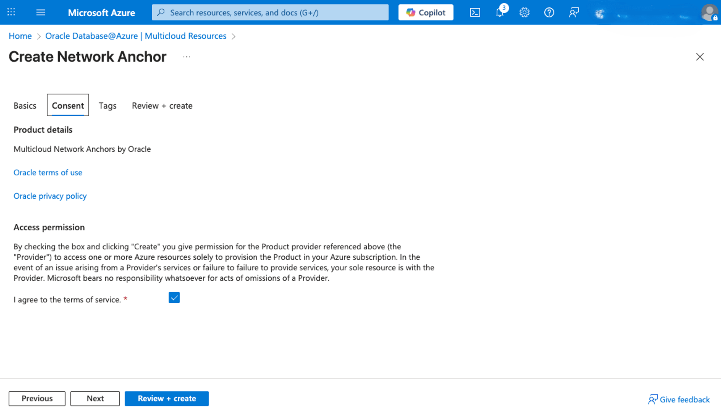 This screenshot shows how to create a Network Anchor.