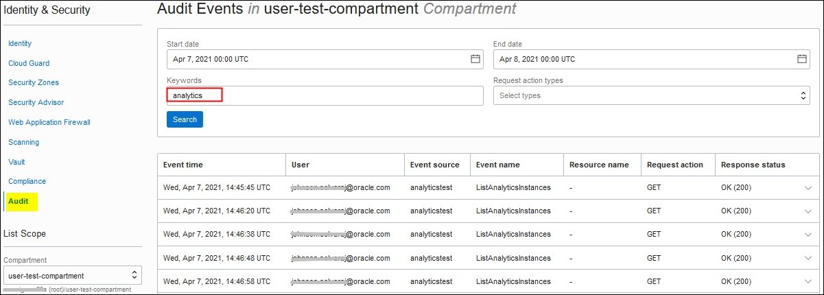 Description of console-oac-audit.jpg follows Description of console-oac-audit.jpg follows