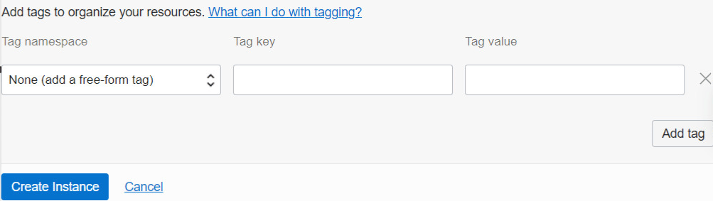 Create Instance button Create Instance button