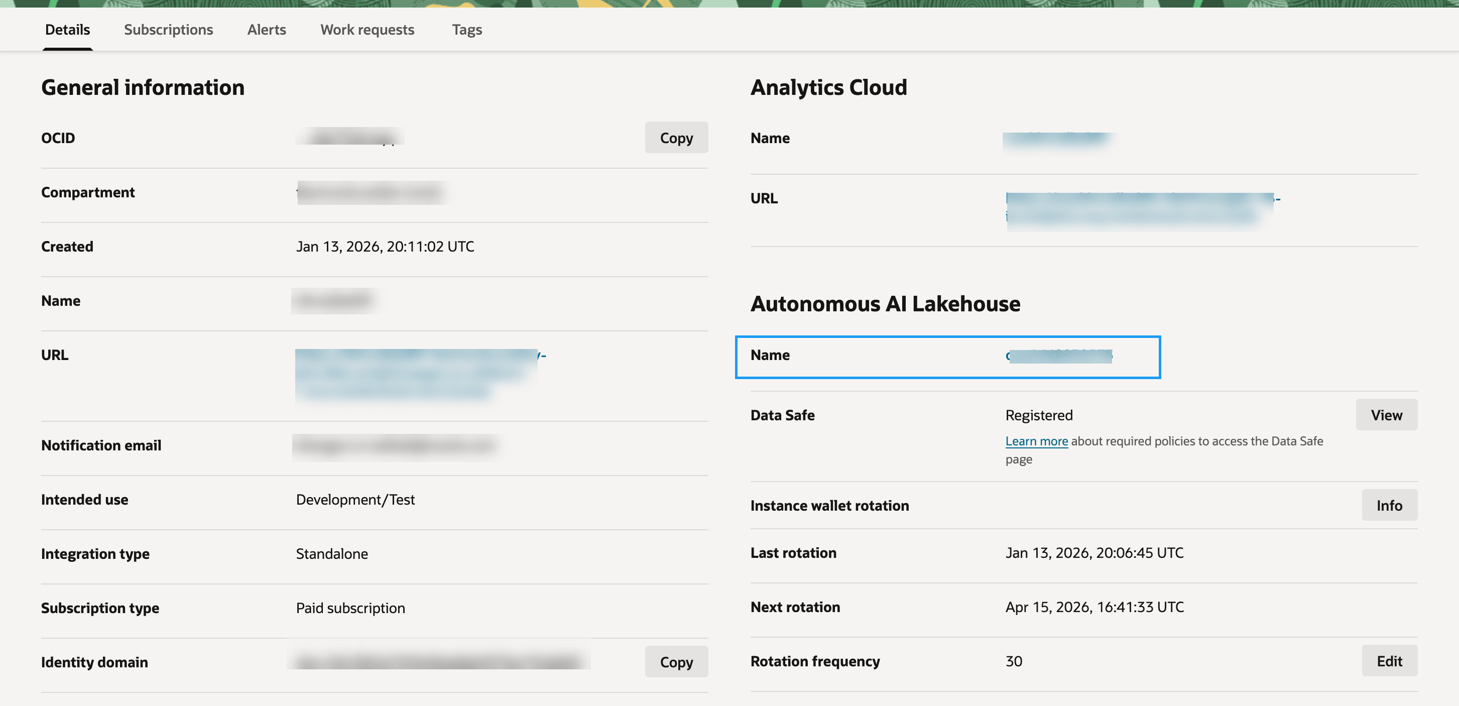 Description of fawag-instance-detail-page-adw-oak.png follows