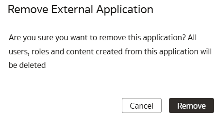 Remove external application