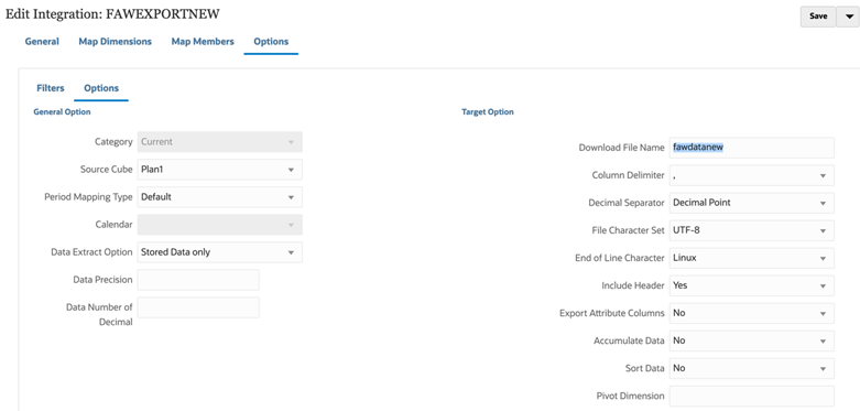 Create an integration in EPM