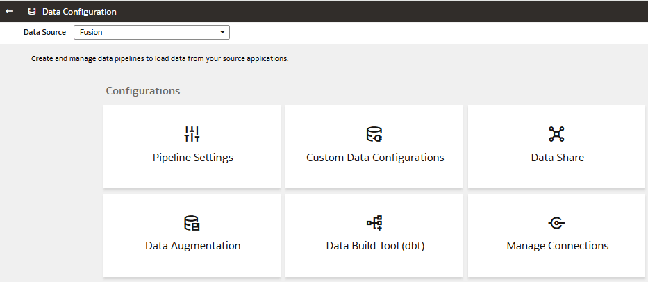 Data Share tile on the Console