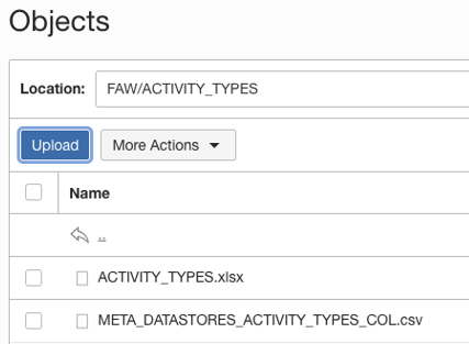 Sample folder and metadata file