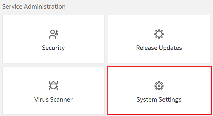 System Settings tile