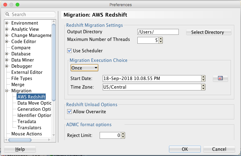 Description of adw_migrate_redshift_prefs.png follows