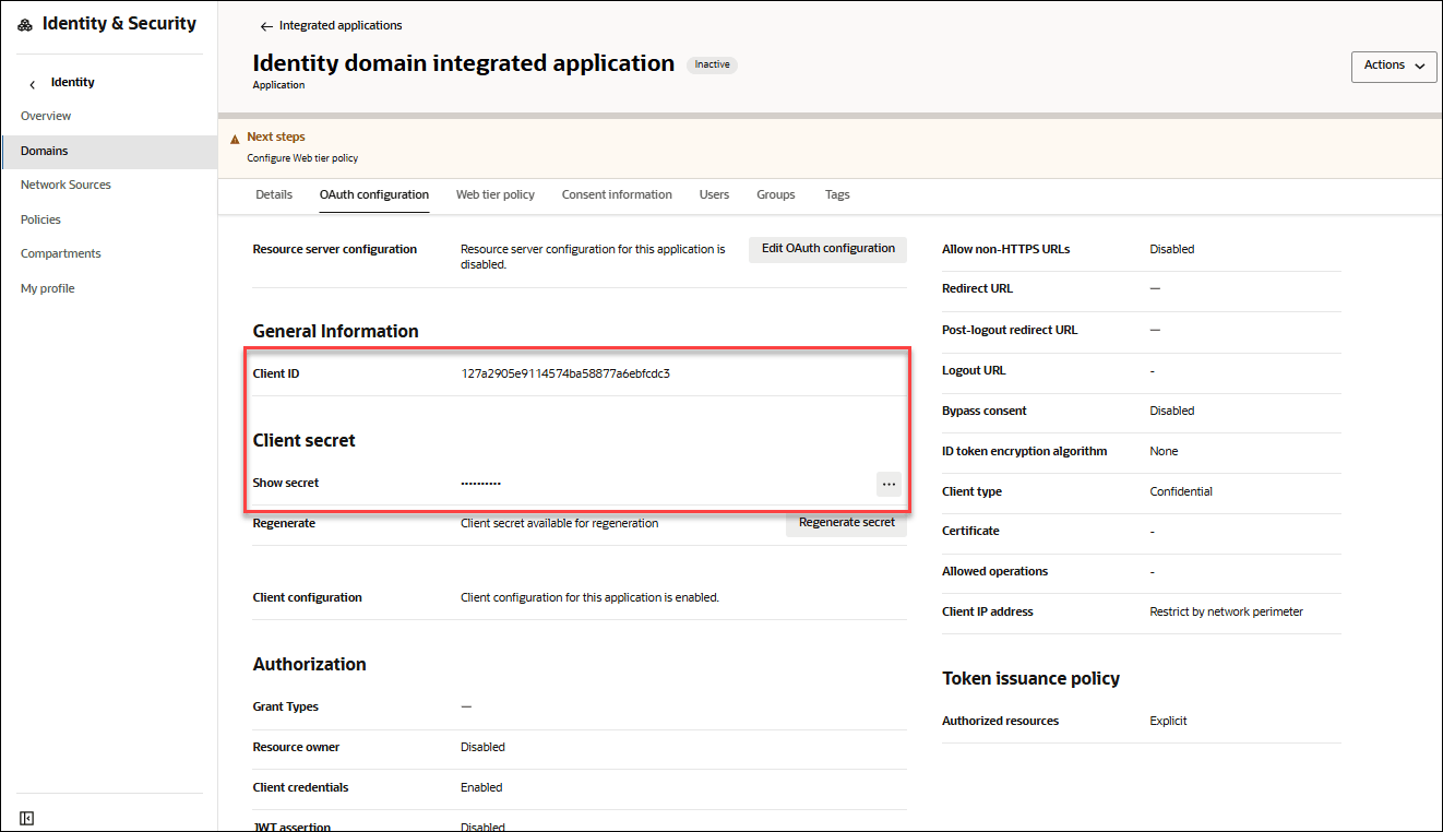Description of rbac-client-secret.png follows Description of rbac-client-secret.png follows