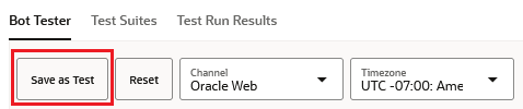 An image of the Save as Test button