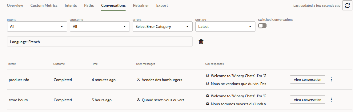 Description of conversations-report-filtered-language.png follows
