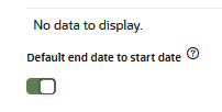 This is an image of the Default start date to end date toggle.