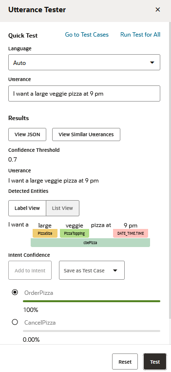 Description of utterance-tester-quick-test.png follows