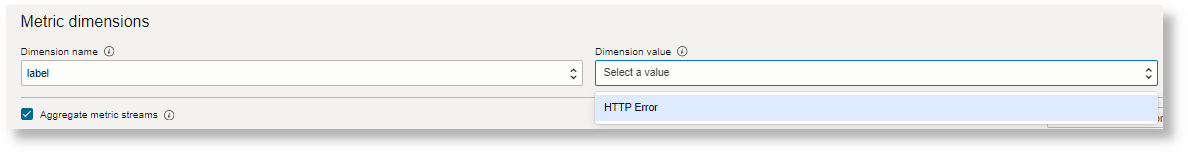 values of the metric dimensions