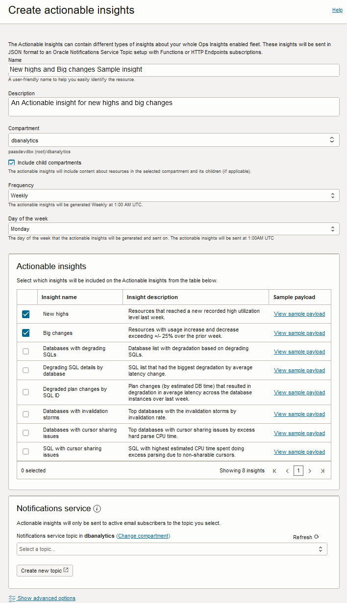 Create an actionable insight