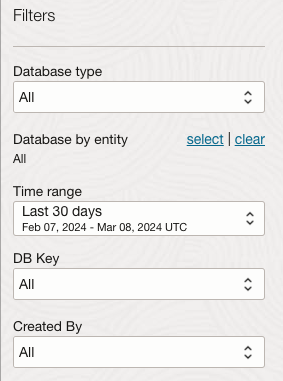 Location of Filters Within Ops Insights