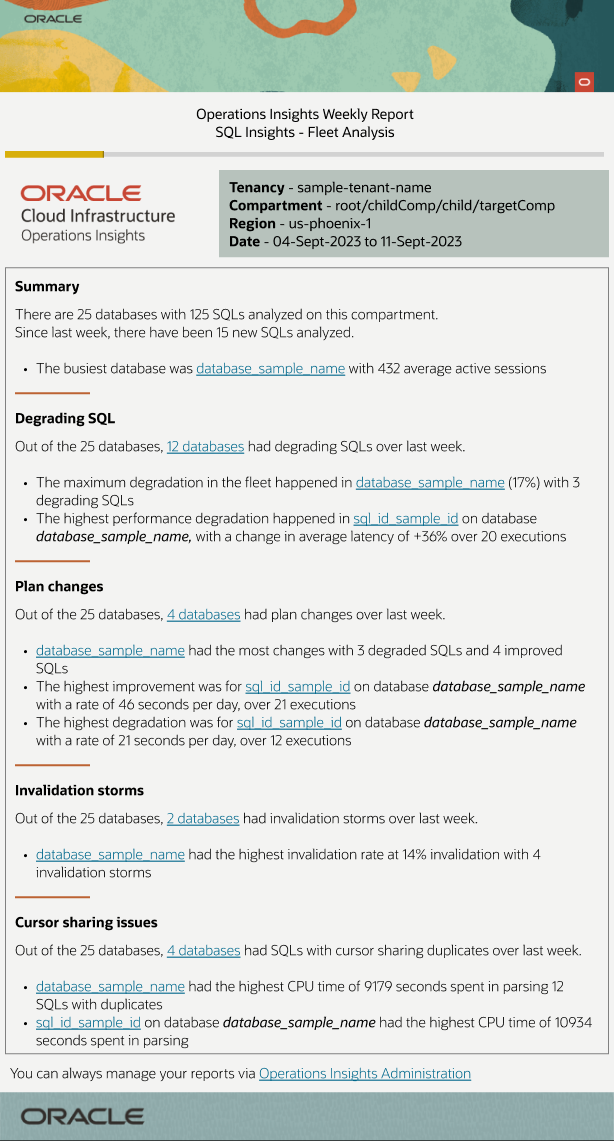 SQL Insights News Report Sample