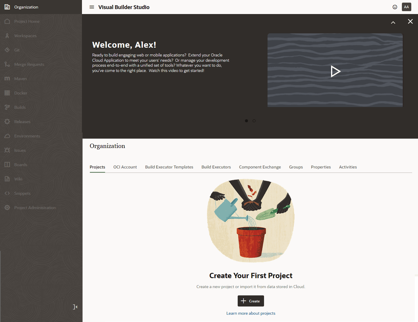 Description of organization-page-firstaccess.png follows