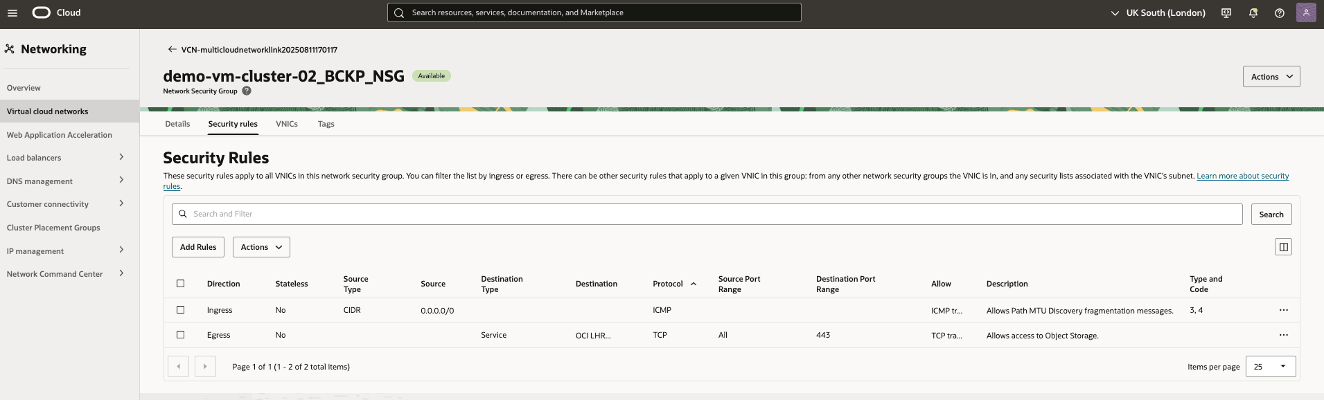This screenshot shows how to enable connectivity to Object Storage. This screenshot shows how to enable connectivity to Object Storage.