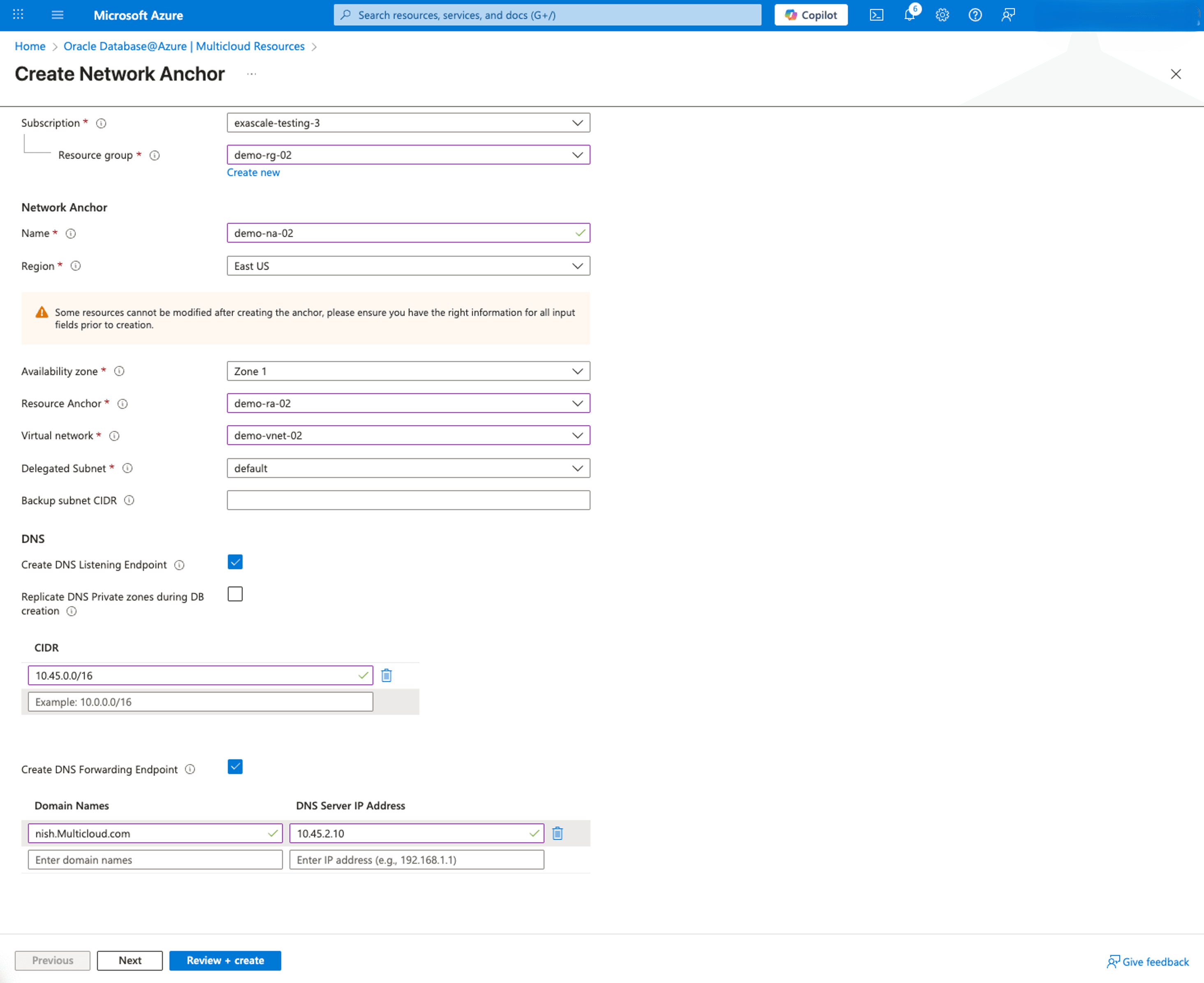 This screenshot shows how to create a Network Anchor. This screenshot shows how to create a Network Anchor.
