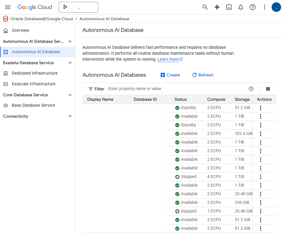 This screenshot shows how to create an Autonomous AI Database. This screenshot shows how to create an Autonomous AI Database.