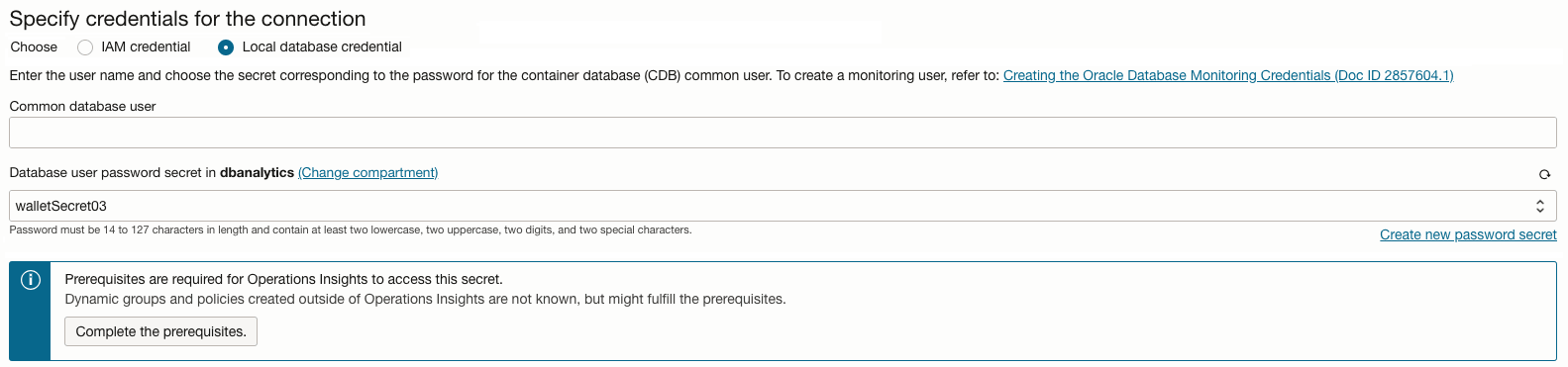 Local credential Local credential